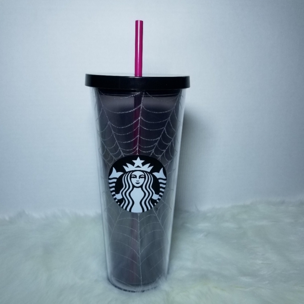 STARBUCKS Hallowen 2019 Spiderwebs Glitter 24oz
